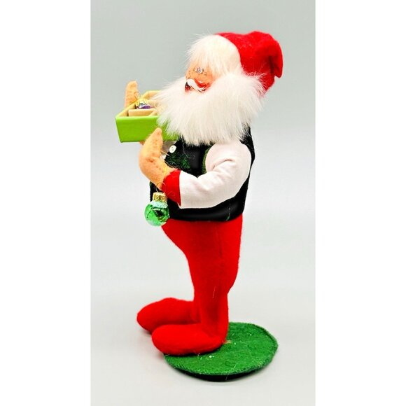 Annalee Santa with Box of Christmas Ornaments Mobilitee Doll Figure 8 inch - Picture 7 of 10